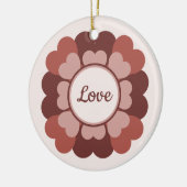 Heart Wreath Keramisch Ornament (Links)