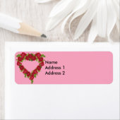 Heart Wreath Red Roses Etiket (Insitu)