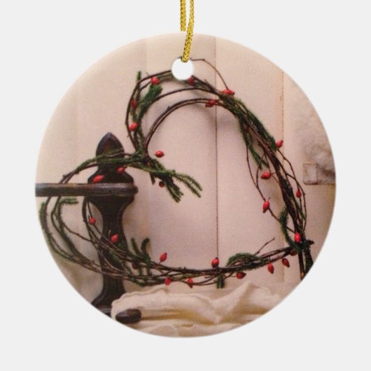 HEART WREATH TREE ORNAMENT (Voorkant)
