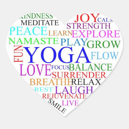 Heart Yoga Sticker (Voorkant)