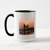 Heart Your Name Photo Script Custom Gift Mug (Gauche)