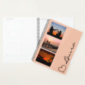 Heart Your Name Photo Script Custom Gift Planner (Devant avec enveloppe)