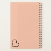 Heart Your Name Script Custom Gift Notebook Notitieboek (Achterkant)