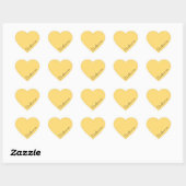 Heart Your Name Script Custom Gift Sticker (Feuille)