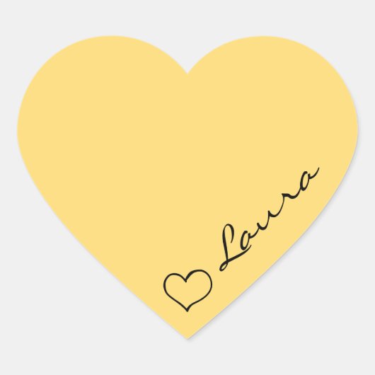 Heart Your Name Script Custom Gift Sticker (Devant)