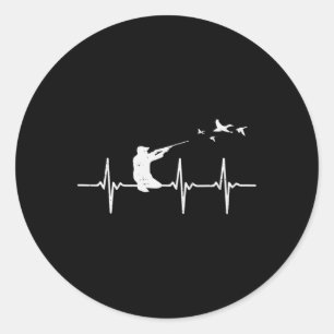 Heartbeat Bird Shooting Hunter Ronde Sticker
