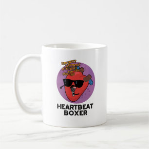 Heartbeat Boxer Funny Music Heart Pun Koffiemok