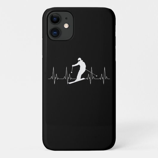 Heartbeat-cadeau voor skiërs Case-Mate iPhone case (Achterkant)