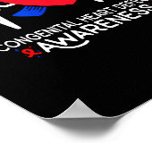 Heartbeat Chd Congenital Heart Defect Awareness Mo Poster (Hoek)