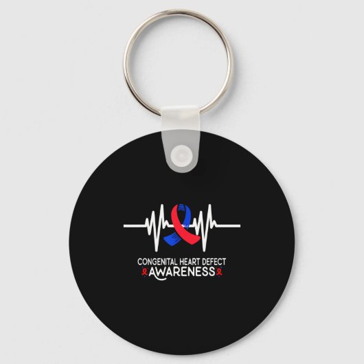 Heartbeat Chd Congenital Heart Defect Awareness Mo Sleutelhanger (Voorkant)