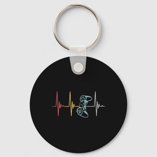 Heartbeat Controller voor Nerd Multiplayer Gaming Sleutelhanger (Voorkant)