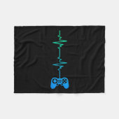 Heartbeat Cool Videogame Controller voor nerdy spe Fleece Deken (Voorkant (Horizontaal))