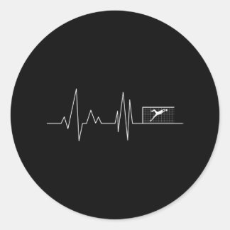 Heartbeat Doelman Voetballer Ronde Sticker