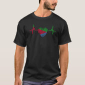 Heartbeat Eritrees vlag Eritrea T-shirt (Voorkant)
