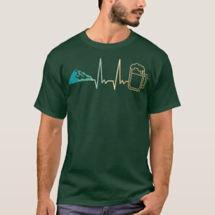 Heartbeat Mountains en Beer Beer Mok Funny Gift T-shirt