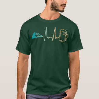 Heartbeat Mountains en Beer Beer Mok Funny Gift T-shirt