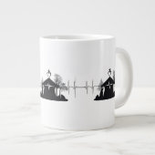Heartbeat Nativity Unique Minimal Jumbo Mug Extra Grote Beker (Voorkant rechts)