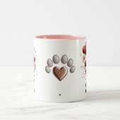 Heartbeat of Soft Paws - Mug de chat à deux tons p (Centre)