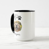 Heartbeat Paw Print Pet Photo Mug (Devant gauche)