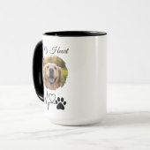 Heartbeat Paw Print Pet Photo Mug (Devant gauche)