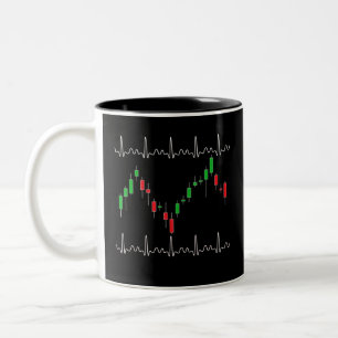 Heartbeat Pulse Crypto van de handelaar Tweekleurige Koffiemok