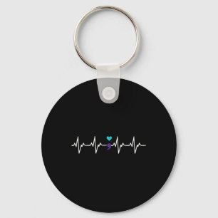 Heartbeat puntkomma cadeau preventie van zelfmoord sleutelhanger