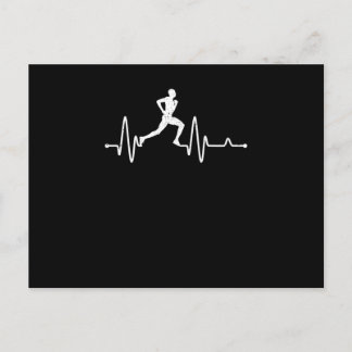 Heartbeat running pulse runner funny track and fie briefkaart