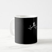 Heartbeat running pulse runner funny track and fie koffiemok (Voorkant links)