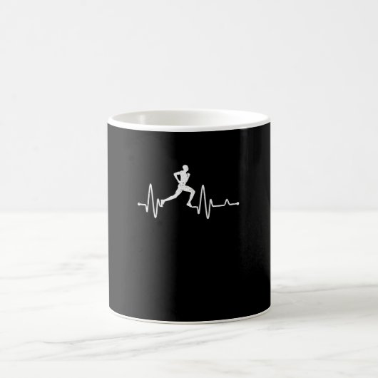 Heartbeat running pulse runner funny track and fie koffiemok (Center)