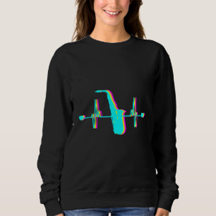 Heartbeat Saxophone Musical Instrument Musician SA Trui