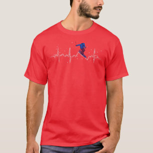 Heartbeat Skiër Ski Wintersport Bergen Sneeuw 1 T-shirt