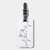 Heartbeat-Snowmobile Bagagelabel (Voorkant verticaal)