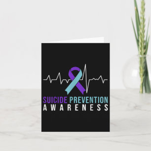 Heartbeat Suïcide Prevention Awareness Pink and th Kaart