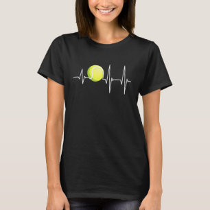 Heartbeat Tennis Ball Spelers Sport Fan T-shirt