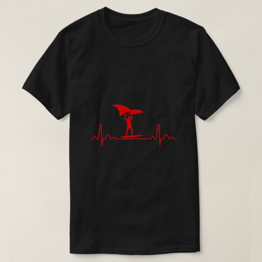 Heartbeat Wing Foiling Surfing Gift Idee T-shirt (Design voorkant)