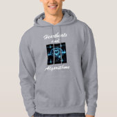 "Heartbeats and Algorithms" futuristische liefde Hoodie (Voorkant)