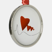 Heartbeats Metalen Ornament (Rechts)