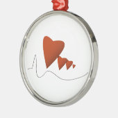 Heartbeats Metalen Ornament (Links)