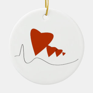 Heartbeats - sierlijk - keramisch ornament