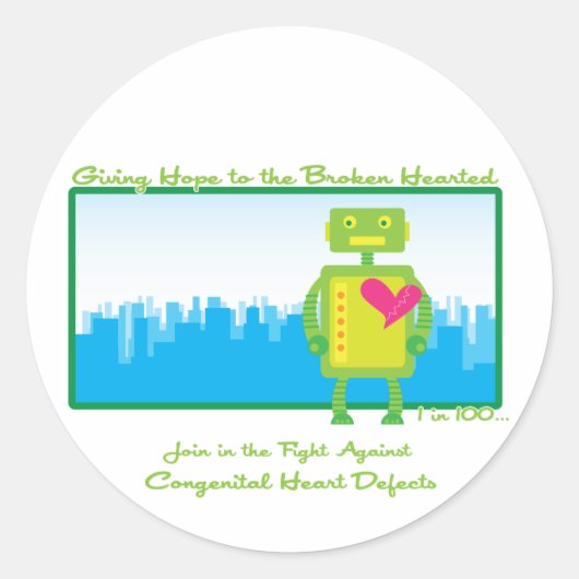 HeartBot-Stickers Ronde Sticker (Voorkant)