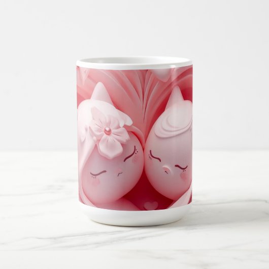 Heartbound Cats in Pastel Pink Koffiemok (Center)