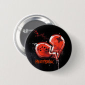 HeartBreak Ronde Button 5,7 Cm (Voorkant /achterkant)