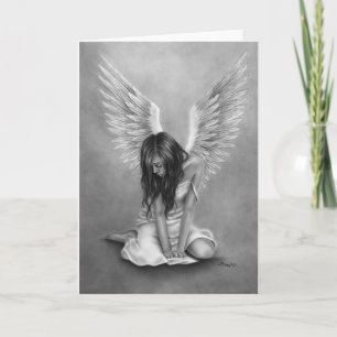 Heartbroken Angel-Wenskaart Kaart