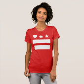 HeartDC inverse sur le T-shirt rouge (Devant entier)