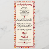Heartfelt Blooms Wedding Program Programma (Voorkant)