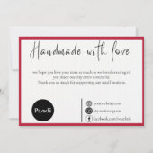 Heartfelt Craft: uw aankoop, onze dankbaarheid Bedankkaart (Achterkant)