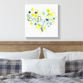 Heartfelt Floral I Canvas Afdruk (Insitu (Slaapkamer))