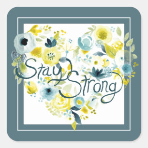 Heartfelt Floral I Vierkante Sticker
