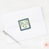 Heartfelt Floral II Vierkante Sticker (Envelop)
