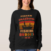 Heartfelt PEEPAW Grandsons Buddies For Life Fishin Trui (Voorkant)